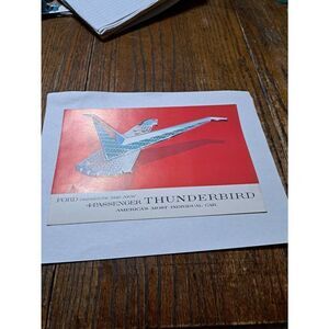 Vintage 1958 Ford Advertising Brochure New Thunderbird 4 Passenger Car FD-C-1158